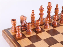 Load image into Gallery viewer, 10 3/4" Magnetic Folding Walnut Chess Set