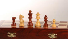 Load image into Gallery viewer, 12" Magnetic Folding Chess Set in Blood Rosewood/Maple