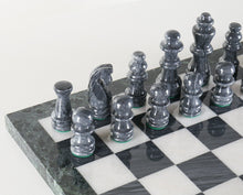 Load image into Gallery viewer, 16" Black and White Marble Chess Set