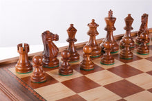 Load image into Gallery viewer, 19" English Chess Set with Pull-out Storage Drawers - Brown