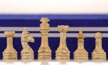 Load image into Gallery viewer, 12&quot; Coral Stone &amp; Black Marble Chess Set with deluxe velvet box
