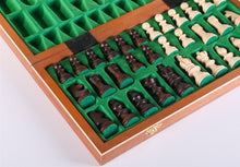 Load image into Gallery viewer, 13 3/4&quot; Olympic Small Intarsy Wooden Chess Set
