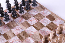 Load image into Gallery viewer, 13&quot; Brown and Black Onyx Chess Set
