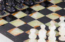 Load image into Gallery viewer, 13&quot; Onyx Chess Set - Black and Green
