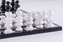 Load image into Gallery viewer, 13&quot; Onyx Chess Set - Black and Marble White
