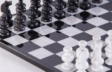 Load image into Gallery viewer, 13&quot; Onyx Chess Set - Black and Marble White
