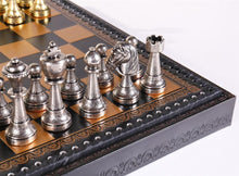 Load image into Gallery viewer, 14&quot; Florentine Metal Chess Set and Storage Chest - Italy
