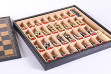 Load image into Gallery viewer, 14&quot; Florentine Metal Chess Set and Storage Chest - Italy
