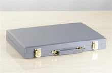 Load image into Gallery viewer, 15" Grey Vinyl Backgammon Set
