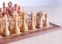 Load image into Gallery viewer, 15" Walnut Staunton Wood Chess Set
