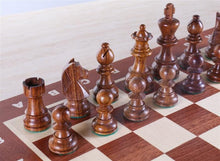 Load image into Gallery viewer, 16" Folding Tournament Chess Set - German Design in Shishamwood
