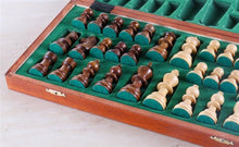 Load image into Gallery viewer, 16" Folding Tournament Chess Set - German Design in Shishamwood

