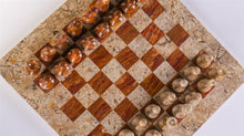Load image into Gallery viewer, 16" Marble Chess Set in Coral and Red
