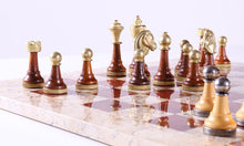 Load image into Gallery viewer, 16" Marble Chess Set with Florentine Pieces
