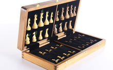 Load image into Gallery viewer, 16" Folding Magnetic Wooden Chess Set
