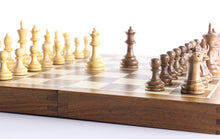 Load image into Gallery viewer, 16" Folding Magnetic Wooden Chess Set
