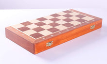 Load image into Gallery viewer, 18.5" Folding Tournament Chess Set - 3.5" Black &amp; Boxwood
