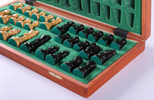 Load image into Gallery viewer, 18.5" Folding Tournament Chess Set - 3.5" Black &amp; Boxwood
